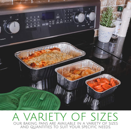 PLASTICPRO 1 Lb 100 Pack Disposable Loaf Pans, Aluminum Tin Foil Meal Prep Bakeware for Baking Cakes and Bread