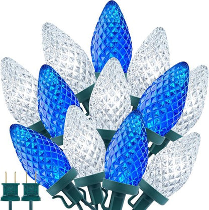 Brightown C9 LED Christmas String Lights - 200 LEDs, 132ft Waterproof Outdoor Decor | Green Wire