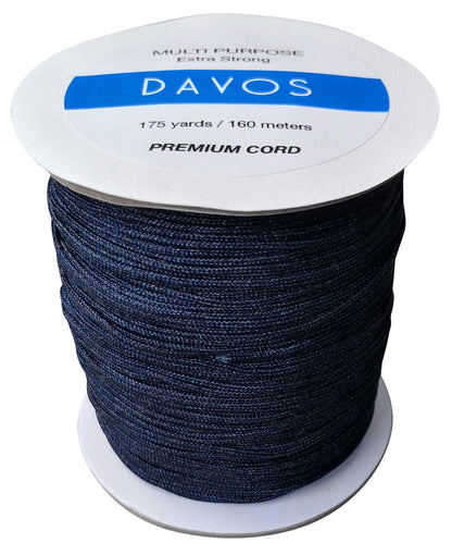 Nylon Braided Cord Thread 1.5mm x 175 Yards for Jewelry Making String Beading Shamballa Necklaces Bracelets Lift Shade Cord Window Blind Arts Crafts DIY Extra Strong (Navy Blue)