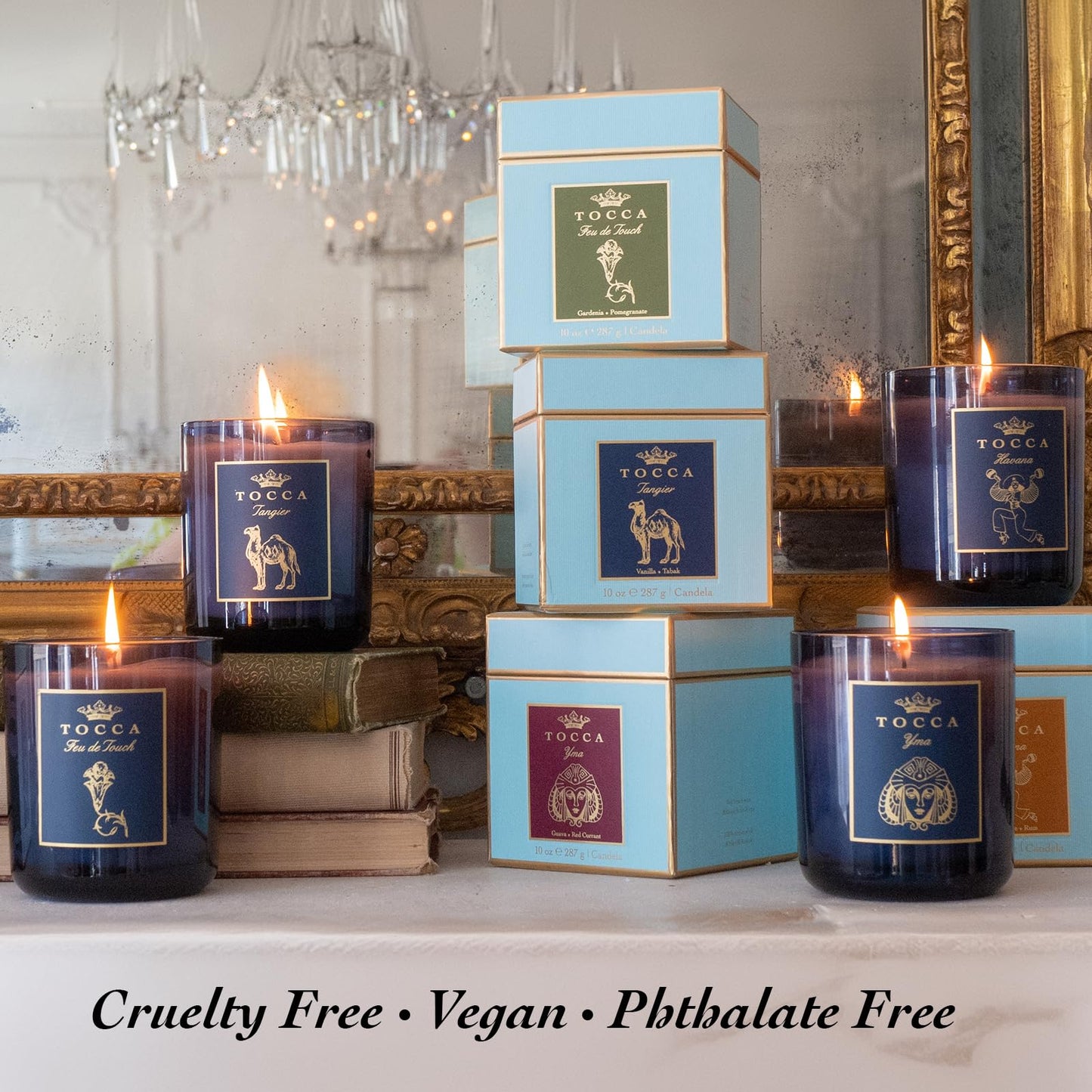 TOCCA Chamonix 10oz Candle - Rosemary & Pine Scented, Hand Poured Soy-Wax Blend with 100% Cotton Wick, 60 Hour Burn Time