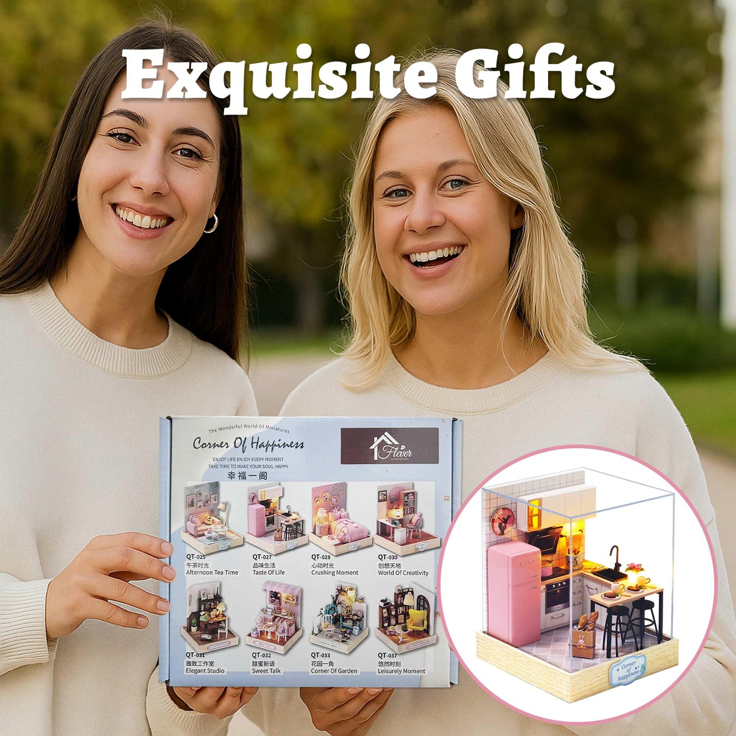 Flever Dollhouse Miniature DIY House Kit Creative Room with Furniture for Romantic Artwork Gift (Taste of Life)