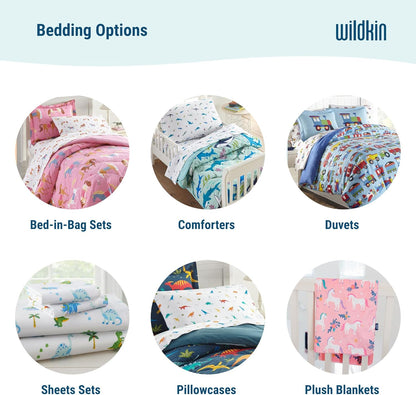 Wildkin 100% Cotton Kids Pillowcase – Jurassic Dinosaurs, Soft & Breathable Standard Size (20x30)