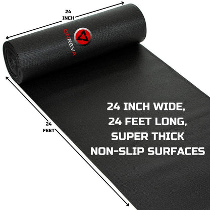 ONREVA Tool Box Liner 24 inch Wide x 24 Ft Large, Toolbox Drawer Liners, Heavy Duty Shelf Rubber Mat, Non Slip Pad Organizer for Rolling Tool Chest Drawers, Cabinet, Workbench, Black