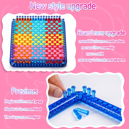 CCTVRTV Weaving Loom Kit Toys for Kids and Adults, Potholder Loops DIY Arts and Crafts for Boys and Girls Ages 5 6 7 8-12 13, Easy Potholder Loom Knitting Kits Gifts for Beginners, 252 Craft Loops.