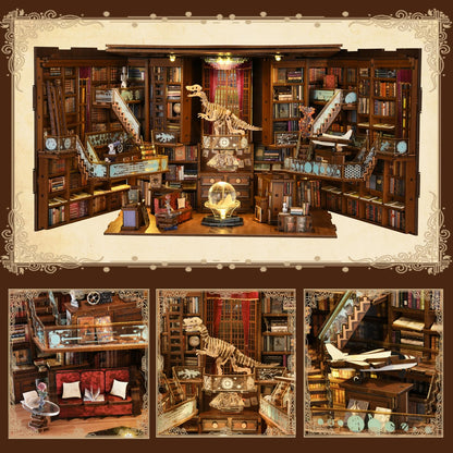 MiniCity Book Nook Kit, DIY Miniature Dollhouse Booknook Kit with Led Light and Dust Cover (Beyond Library Max)