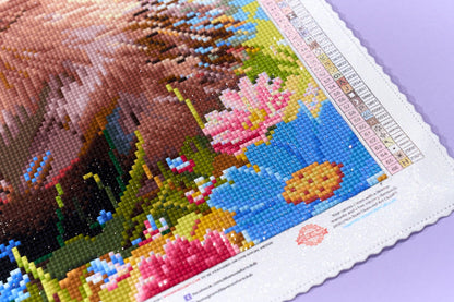 DIAMOND ART CLUB Hedgehog Cutie Diamond Painting Kit, Fun DIY Crafts for Adults, Square Diamond Art Canvas, 13" x 15" (32.9 cm x 37.8 cm)