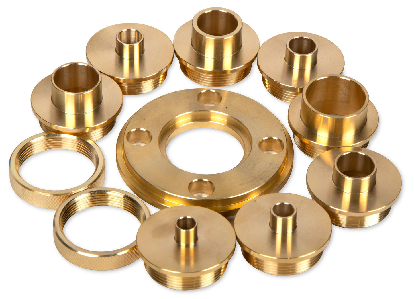 WEN Solid Brass Router Template and Guide Bushing Set, 1-3/16-Inch Base Plate, 11-Piece Kit (RT011A)