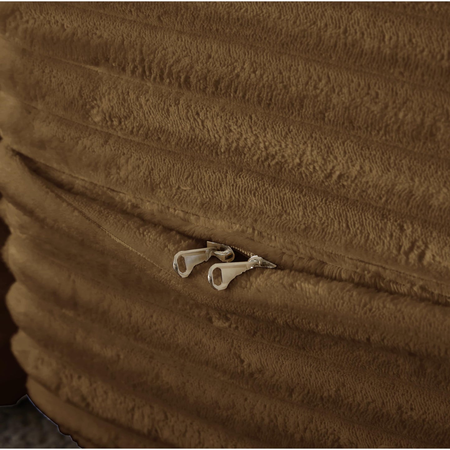 Ball & Cast 78" Convertible Sleeper Sofa Bed with Pillows, Corduroy Folding Mattress Couch Bed, Floor Futon Sofa Comfy Compressed Cloud Couch for Living Room,Camel