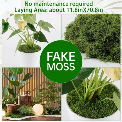 Yomirduy Artificial Moss for Crafts, 10.6OZ Fake Green Moss for Potted Plants, DIY Decorative, Walls,Table Centerpieces Decor Fairy Garden Model Making (300g)