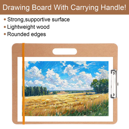 2Pack Sketch Board, Portable Art Portable Drawing Board with Handle (13 x 17in)
