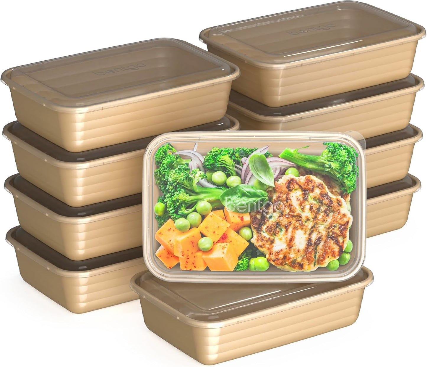 20-Piece 1-Compartment Bentgo Prep - Reusable Meal Prep Containers with Lids, PFAS & BPA Free Materials, Durable