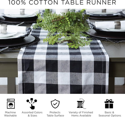 13x90, DII Polka Dot Kitchen Collection, Table Runner, Metallic White/Gold Reversible