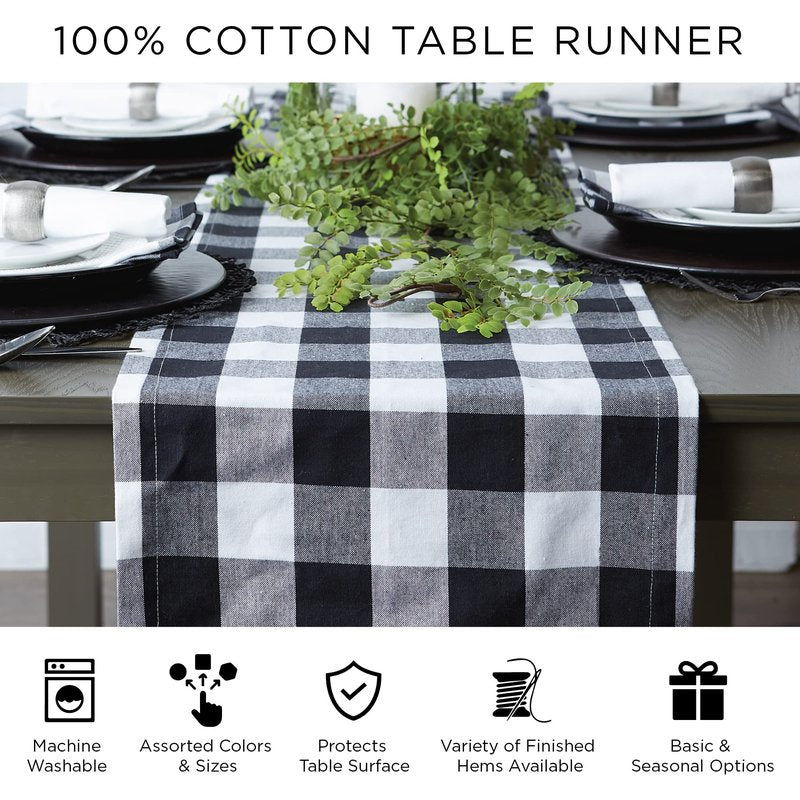 DII Dobby Stripe Woven Table Runner, 13x108 (13x113.5, Fringe Included), Honey Gold