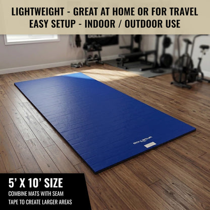Dollamur 5'x10'x1.25" Wrestling Mat, Workout, Exercise, Yoga