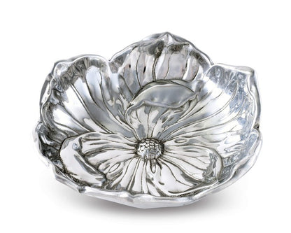 Arthur Court Aluminum Magnolia Bloom Bowl Salad Serving Designer 10 inch Diameter x 3 inch Tall