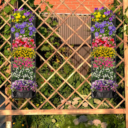 Meiwo New Upgraded Deeper and Bigger 7 Pocket Hanging Vertical Garden Wall Planter For Yard Garden Home Decoration