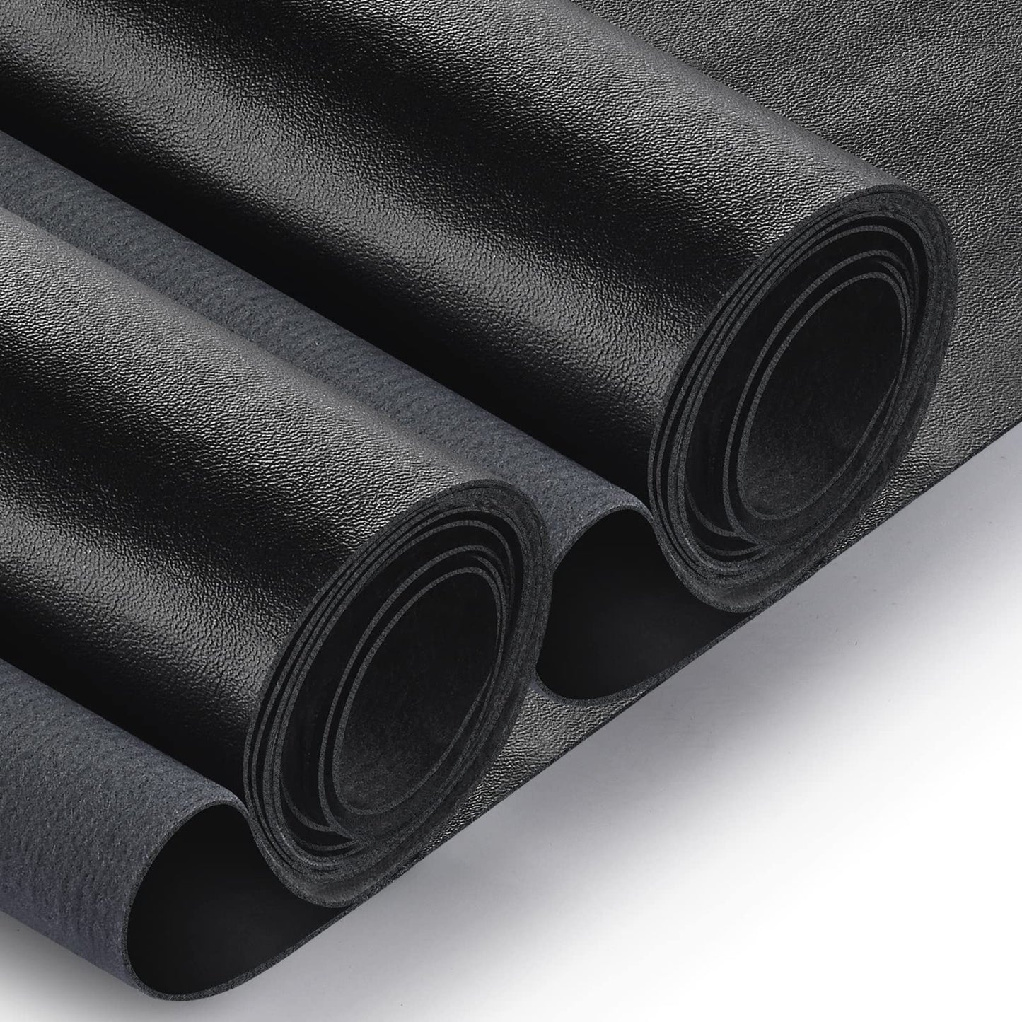 PU Fabric Leather 2 Yards 58" x 72", 0.6mm Thick Faux Synthetic Leather Material Sheets for Upholstery Crafts, DIY Sewings, Sofa, Handbag, Hair Bows Decorations (Black_Smooth Surface_Light Weight)