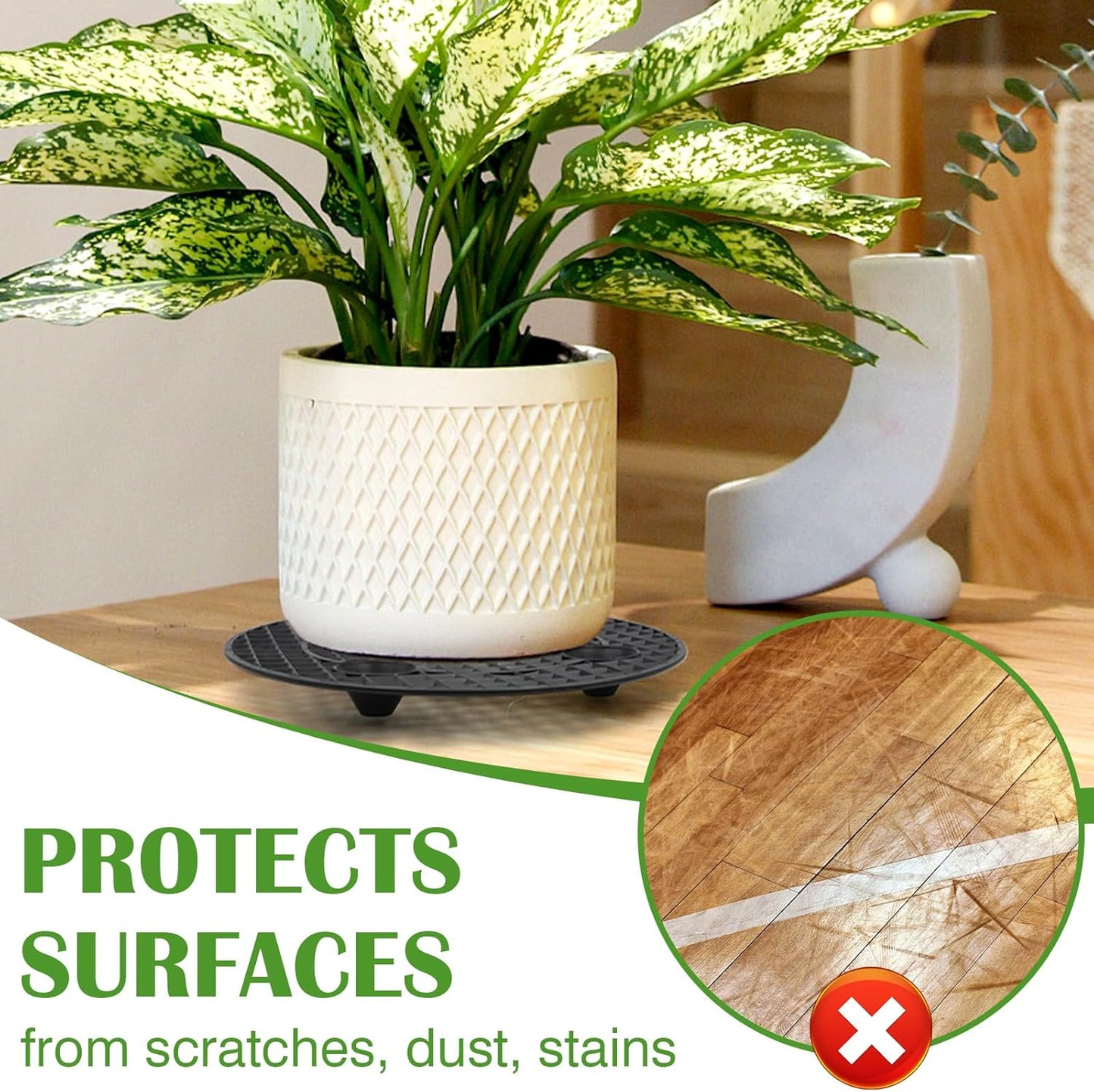 ZYNERY 10 PCS Plant Level Pot Elevator, Planter Stands for Outdoor Plants, Pot Trays for Indoor and Outdoor