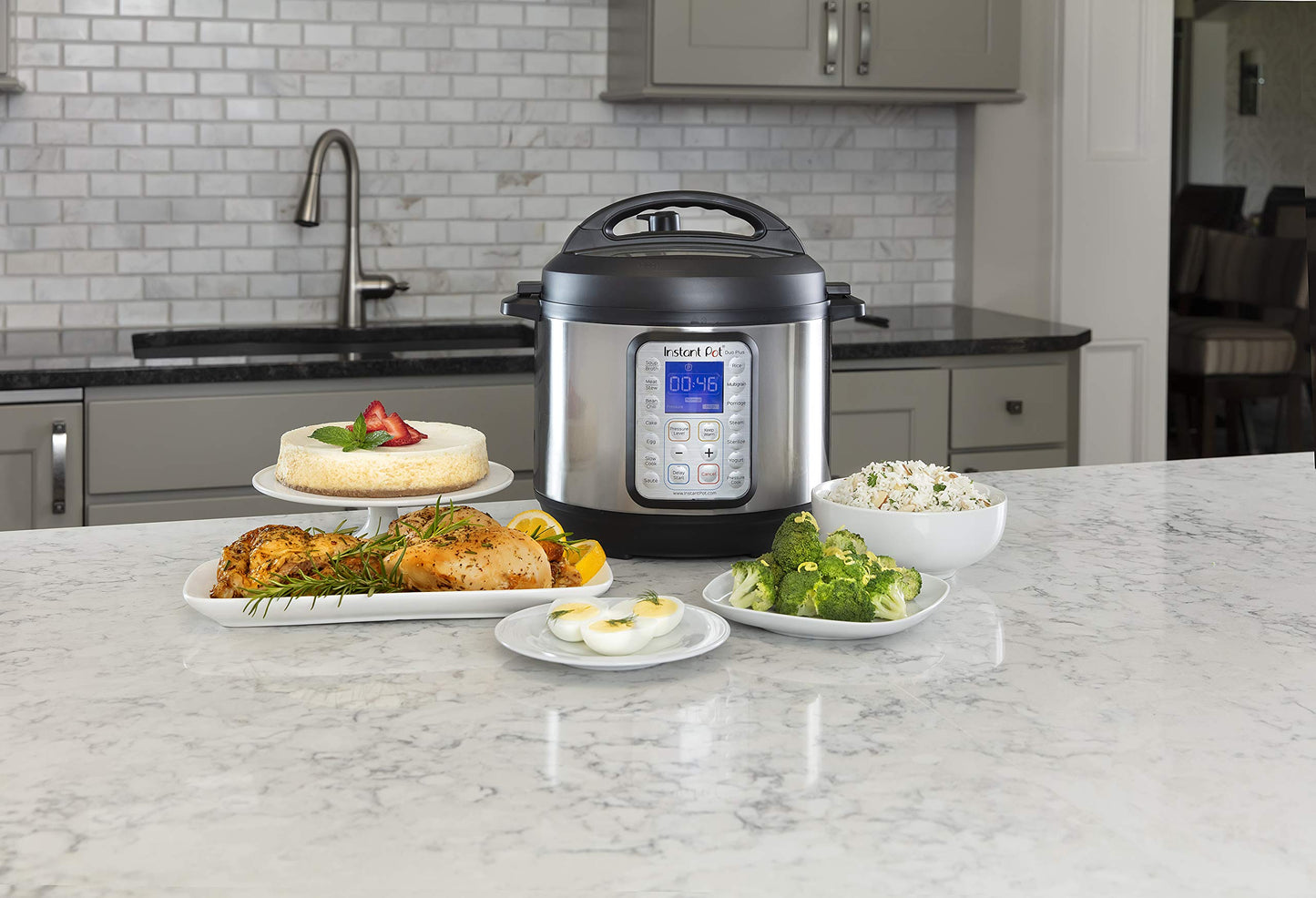 Instant Pot Duo Plus 9-in-1 Multicooker, Pressure Cooker, Slow Cook, Rice Maker, Steamer, Sauté, Yogurt, Warmer & Sterilizer, Includes App With Over 800 Recipes, Stainless Steel, 6 Quarts