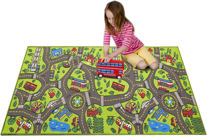 Angels 80 inches 40 inches! Kids Rug Playmat by City Life Great for Playing with Cars and Toys - Play Learn and Have