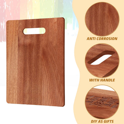 Vesici 18 Pack Laser Engraving Walnut Cutting Board Blanks, 14 x 11 Inch Walnut Cutting Boards with Handles, Bulk Craft Boards for Wood Burning, Custom Engraving Gifts