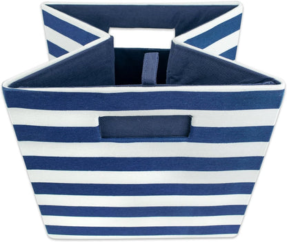 11x11x11, DII Polyester Cube Storage Collection Hard Sided Collapsible, Nautical Blue