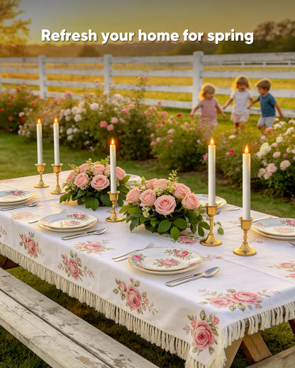 Homemory 12 Pcs Waxy Flameless Taper Candles with Remote, Flickering Battery Operated, LED Flameless Candlesticks, Classic Tall Taper Candles for Home, Wedding, Party, White, 9.6 inches