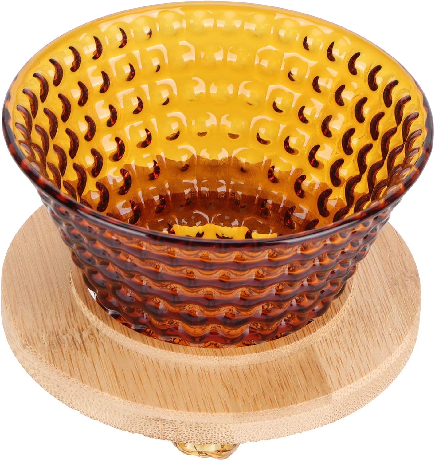 Glass Pour Over Coffee Dripper, Portable Coffee Maker with Reusable Filter, Brown Coffee Pot Accessories