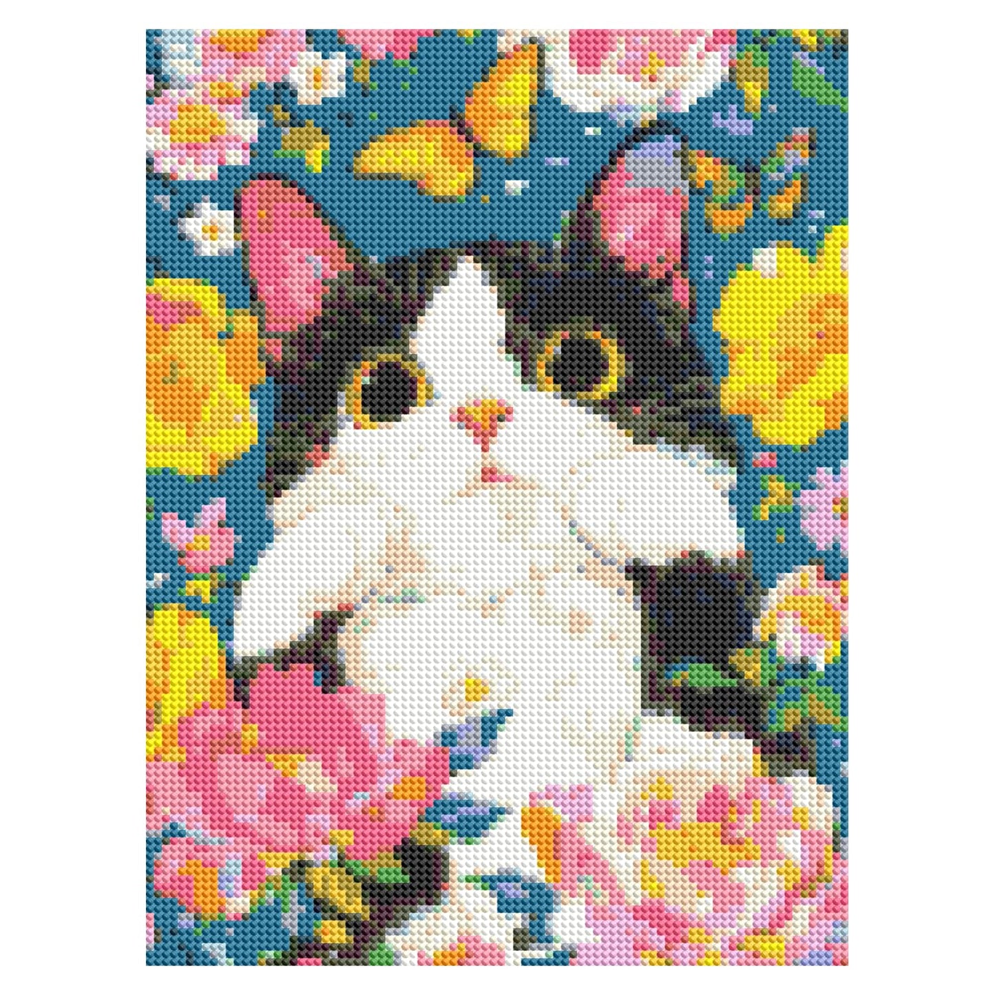 DOTZSO Cat Diamond Painting Kits for Adults, Easy DIY 5D Round Full Drill Diamond Art kit Diamond Dot Crystal Gem Art and Craft for Beginners Home Wall Decor 12x16 Inches Animal