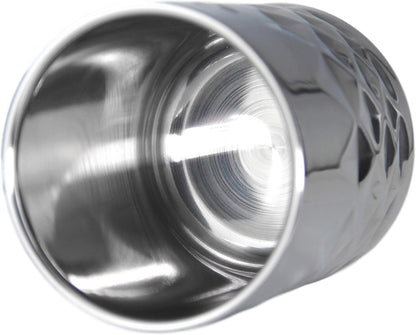 Drinco 10oz Stainless Steel Tumbler, Vacuum Insulated Whiskey Glass, GULT Diamond Design