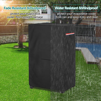 AIickwang Outdoor Evaporative Cooler Cover | 600D Heavy Duty Waterproof for Hessaire MC26A | Black, 21" x 15" x 32"