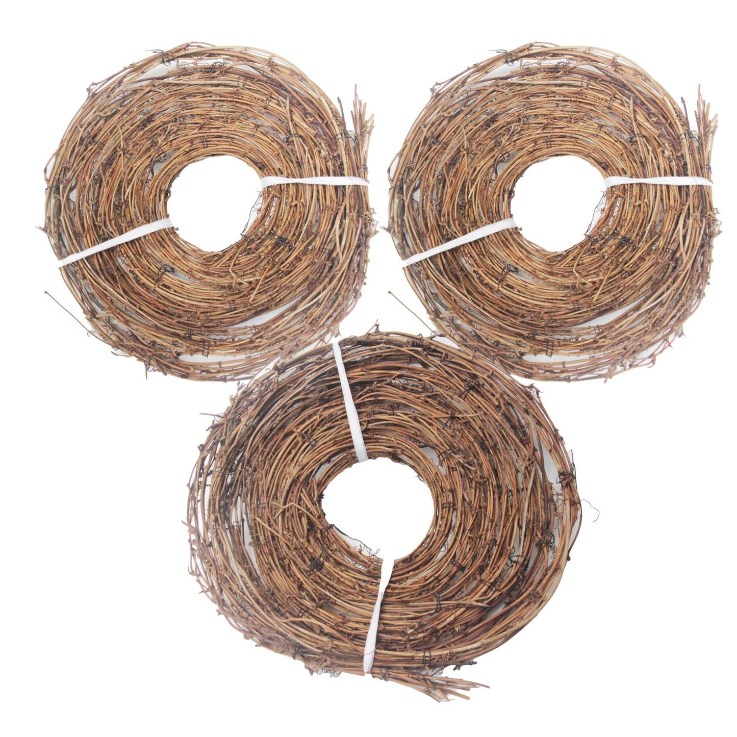 15 Feet Grapevine Garland DIY Crafts Natural Grapevine Twig Vines, 3 PCS Vines Garland Wreaths for Wedding Christmas House Holiday Door Vase Wall Decor