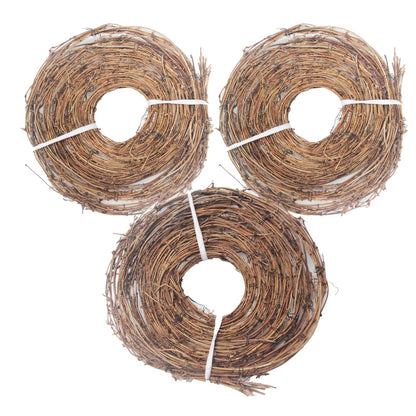 15 Feet Grapevine Garland DIY Crafts Natural Grapevine Twig Vines, 3 PCS Vines Garland Wreaths for Wedding Christmas House Holiday Door Vase Wall Decor