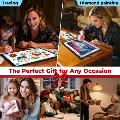 Heanolier A4 LED Copy Board Light Tracing Box,Super Bright Magnetic Light pad with Side physical Buttons,Adjustable Corded Light Table for Tattoo Transferring,Drawing, Light Board for Diamond Painting