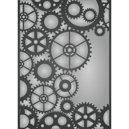 Gears Layering Stencil, 4.5 x 6.5 inch - Steampunk Stencil MaskStencils by CRAFT KREATIVELY