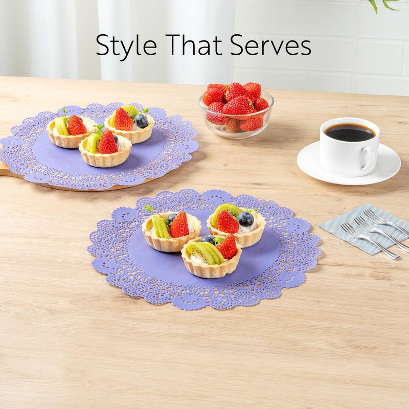 Restaurantware-Pastry Tek 4 x 4 Inch Lace Doilies, 4,000 Decorative Tableware Placemats - Disposable, Round, White Paper Table Doilies, for Birthdays, Or Weddings, Table Decor