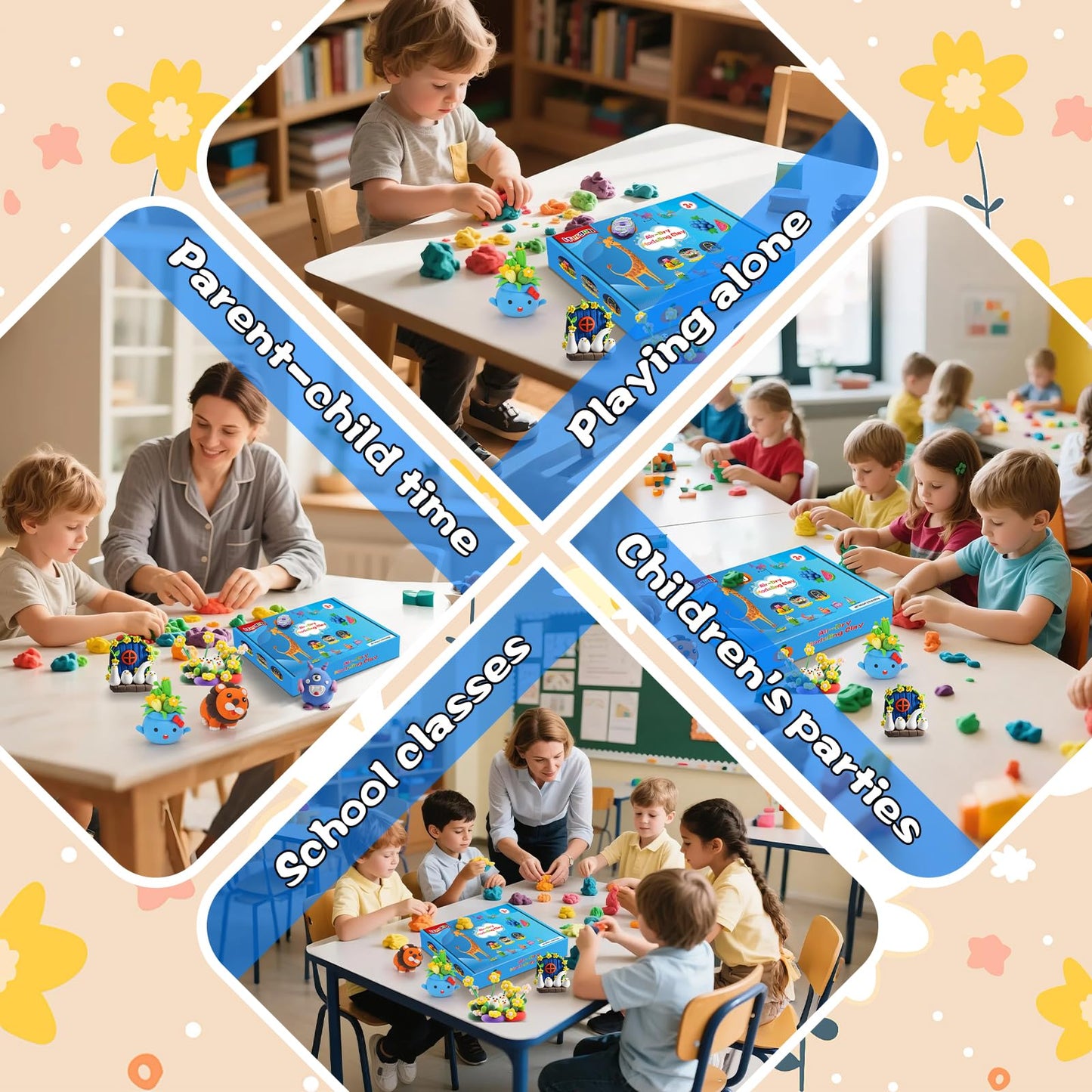 ifergoo Modeling Clay Kits - 65 Colors Air Dry Clay for Kids, DIY Molding Toys with Sculpting Tools, Ultra Light & Soft, DIY Crafts School Classroon Projects, Gifts for Ages 3-12 Boys & Girls Kids