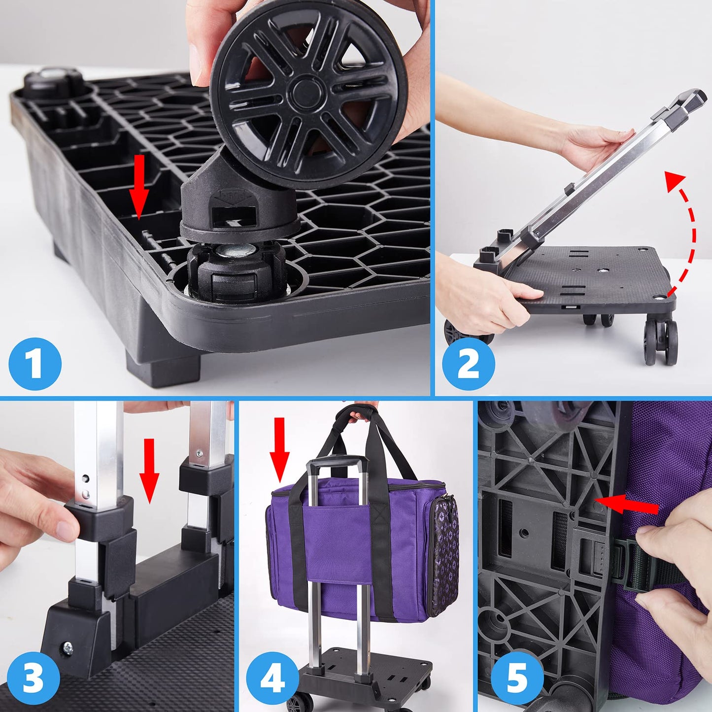 BatlFrist Rolling Sewing Machine Bag with Universal wheels,Sewing Machine Carrying Case with YKK zipers, Compatible most Standard Brother, Singer, Bernina, Sewing Machines (Dark Purple)