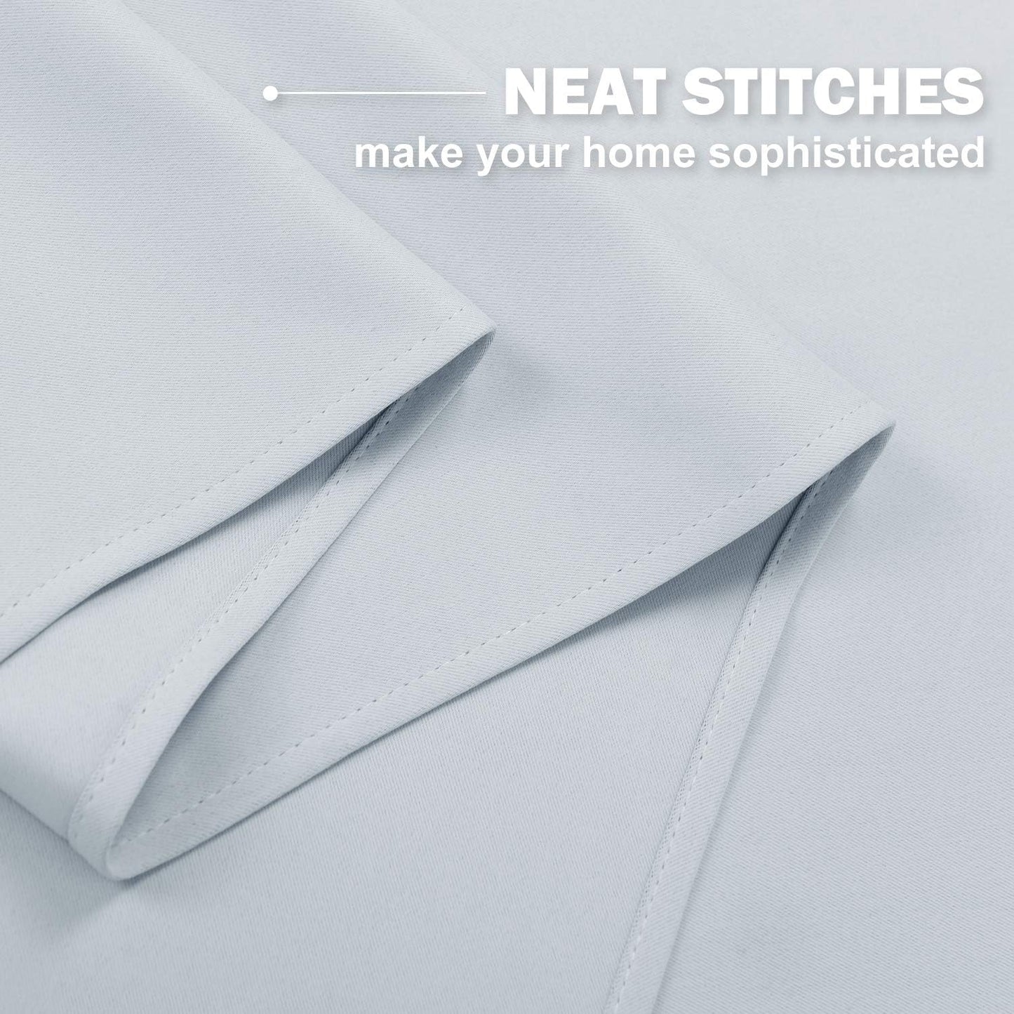 NICETOWN Greyish White Tiers Kitchen Curtains, Room Darkening Energy Efficient Grommet-Top Panels for Short Windows