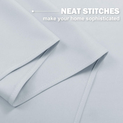 NICETOWN Greyish White Tiers Kitchen Curtains, Room Darkening Energy Efficient Grommet-Top Panels for Short Windows