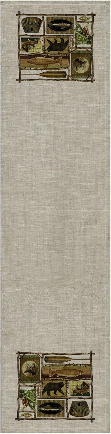 Heritage Lace Lodge Natural Runner, 16" X 54"
