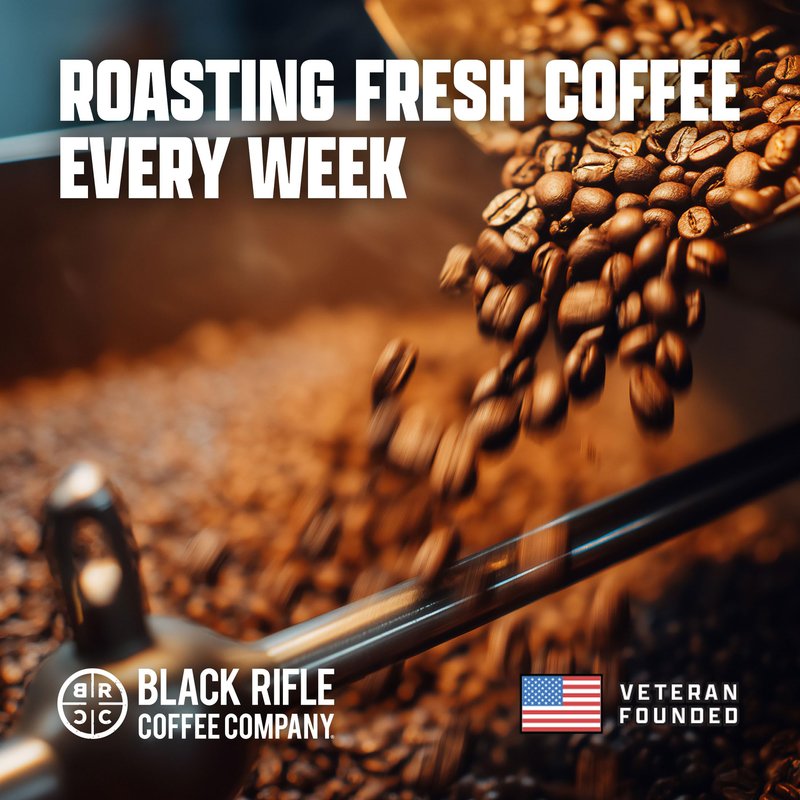 Black Rifle Coffee Company CAF, 5 lb Bag, Ground Coffee Medium Roast - Roasted Blend Made from Arabica Beans - Colombian & Brazilian Beans - Veteran Founded & American Made