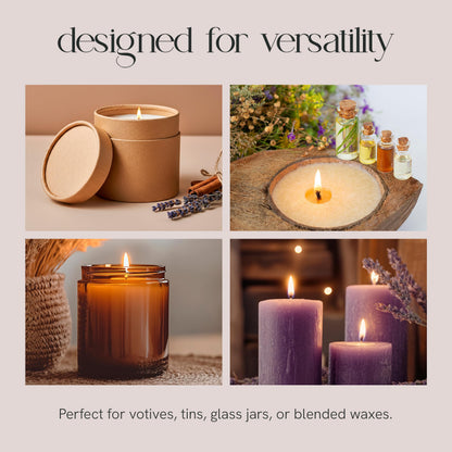 EAP Innovations CD-2 Candle Making Wicks, Ideal for Vegetable-Based Waxes, Flat Braided, Coreless Wicks for Candle Making & Consistent Flame, 6" Length, Pack of 100