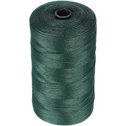 1Roll Braided Nylon Twine: 6-Strand Fishing Net Repair Rope for Outdoor Camping Marine Binding (Dark Green‌)