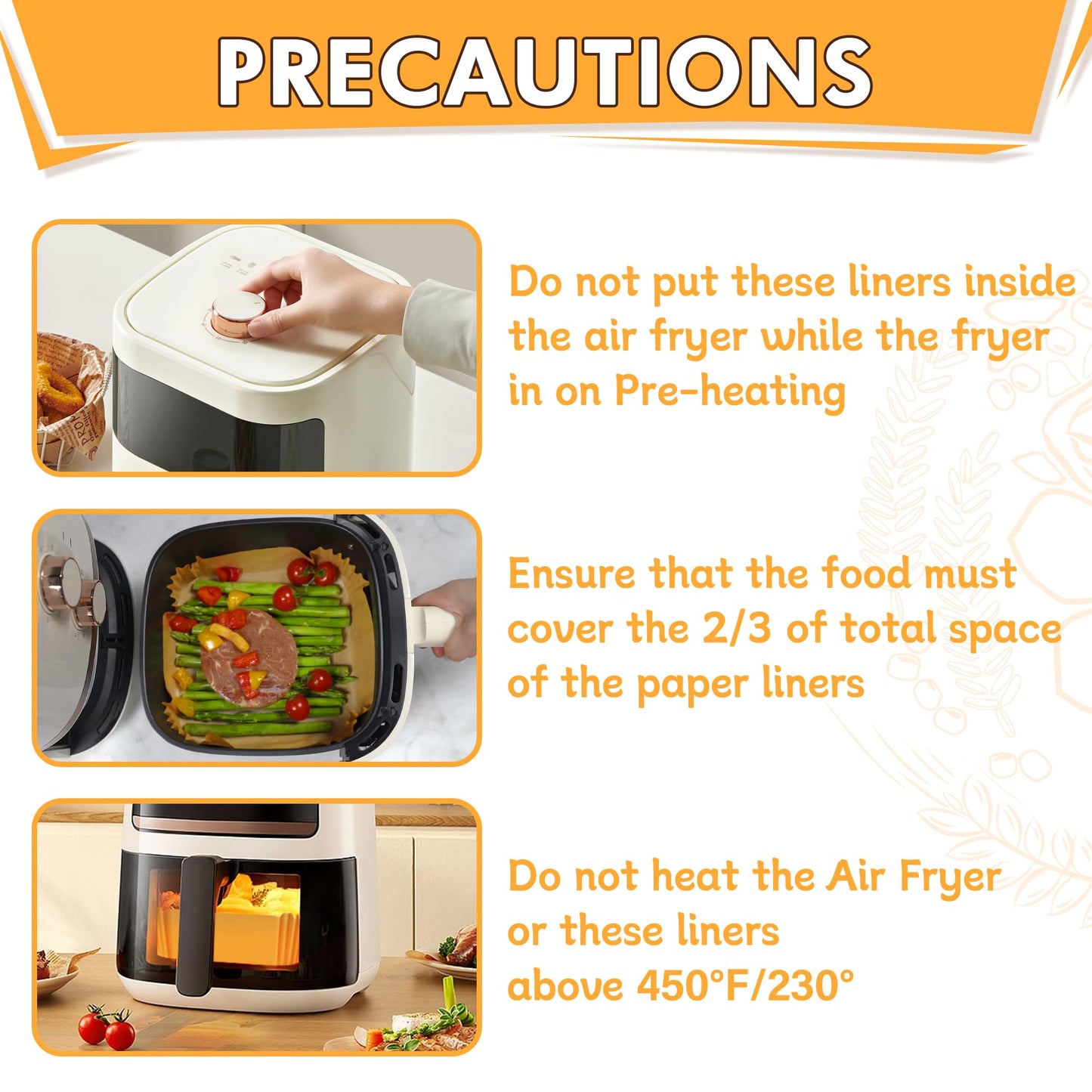 ReLuien 200pcs Air Fryer Liners Disposable, 8.7" Square Parchment Disposable Paper Liner for Air Fryer, Baking, Roasting and Microwave, Non-Stick liner Accessories