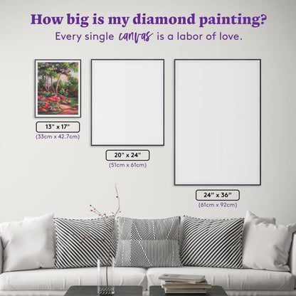 DIAMOND ART CLUB Bibler Garden Path Diamond Painting Kit, Fun DIY Crafts for Adults, Round Diamond Art Canvas, 13" x 17" (33 cm x 42.7 cm)