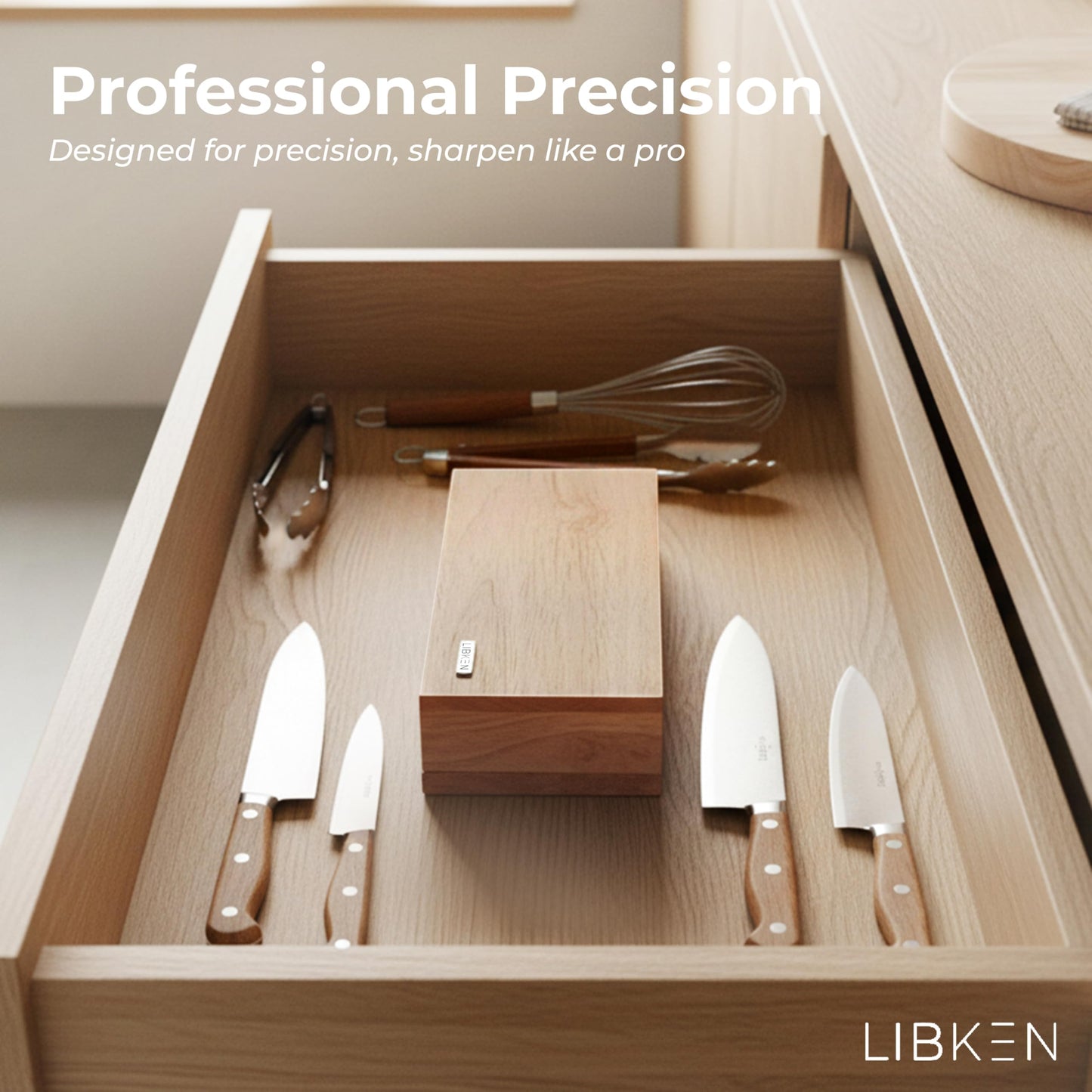Libken Whetstone Knife Sharpening Stone Kit 1000/6000 Grit with Wooden Box – Wet Stone Sharpener Set for Kitchen Knives, BBQ, Hunting, Pocket, Scissor, Blade, Razor – Angle Guide & Flattening Stone