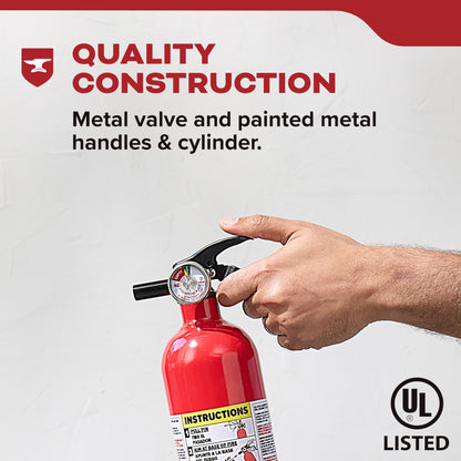 Kidde Multi Purpose Fire Extinguisher for Home, Office, Dorm, Residential, 1A10BC, 2 Pack