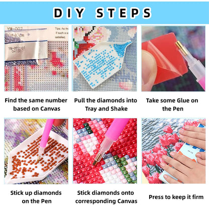 Diamond Art Kits for Adults,Dream Forest Waterfall Diamond Paintings Kits for Beginners,5D DIY Paint By Diamonds,Full Round Drill Diamond Dot Gem Art Painting Kits,for Home Wall Decor 11.8X15.7 Inch