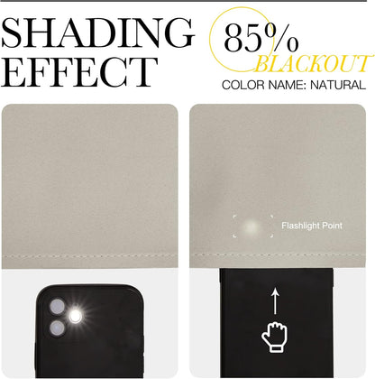 NICETOWN Blackout Curtains for Living Room, Room Darkening Window Panels, Easy-Care Thermal Insulated Drapes